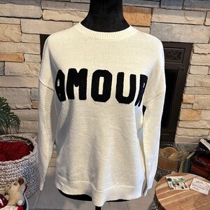 Sincerely Jules “AMOUR” Sweater NWT